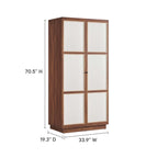 Capri 70" Tall Wood Grain Storage Cabinet