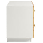 Abel 2-Drawer Burl Wood Nightstand