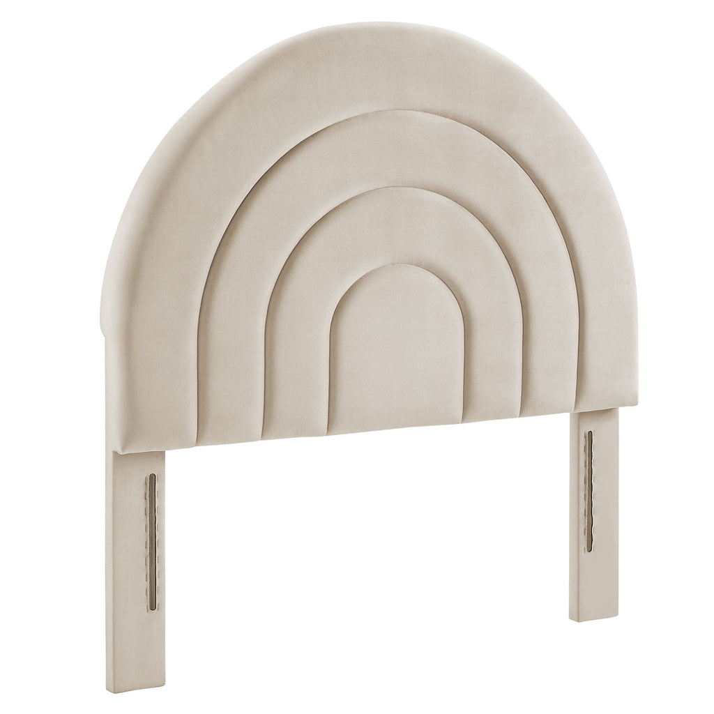 Solana Arched Performance Velvet Headboard
