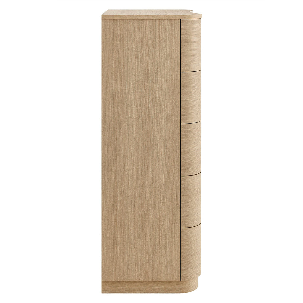 Mirae 5-Drawer Curved Dresser Chest of Drawers