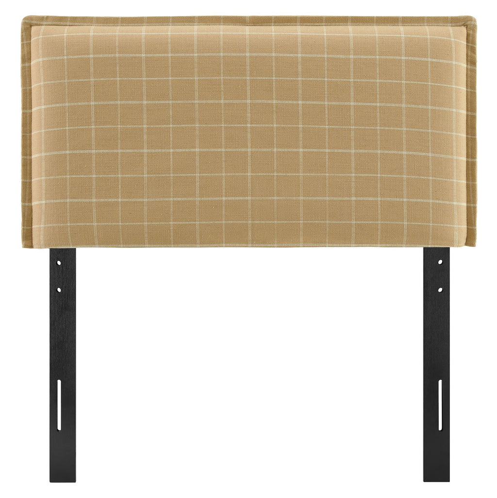 Camille Checkered Linen Blend Headboard