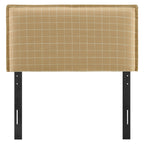 Camille Checkered Linen Blend Headboard