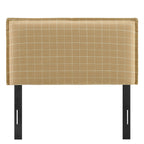 Camille Checkered Linen Blend Headboard