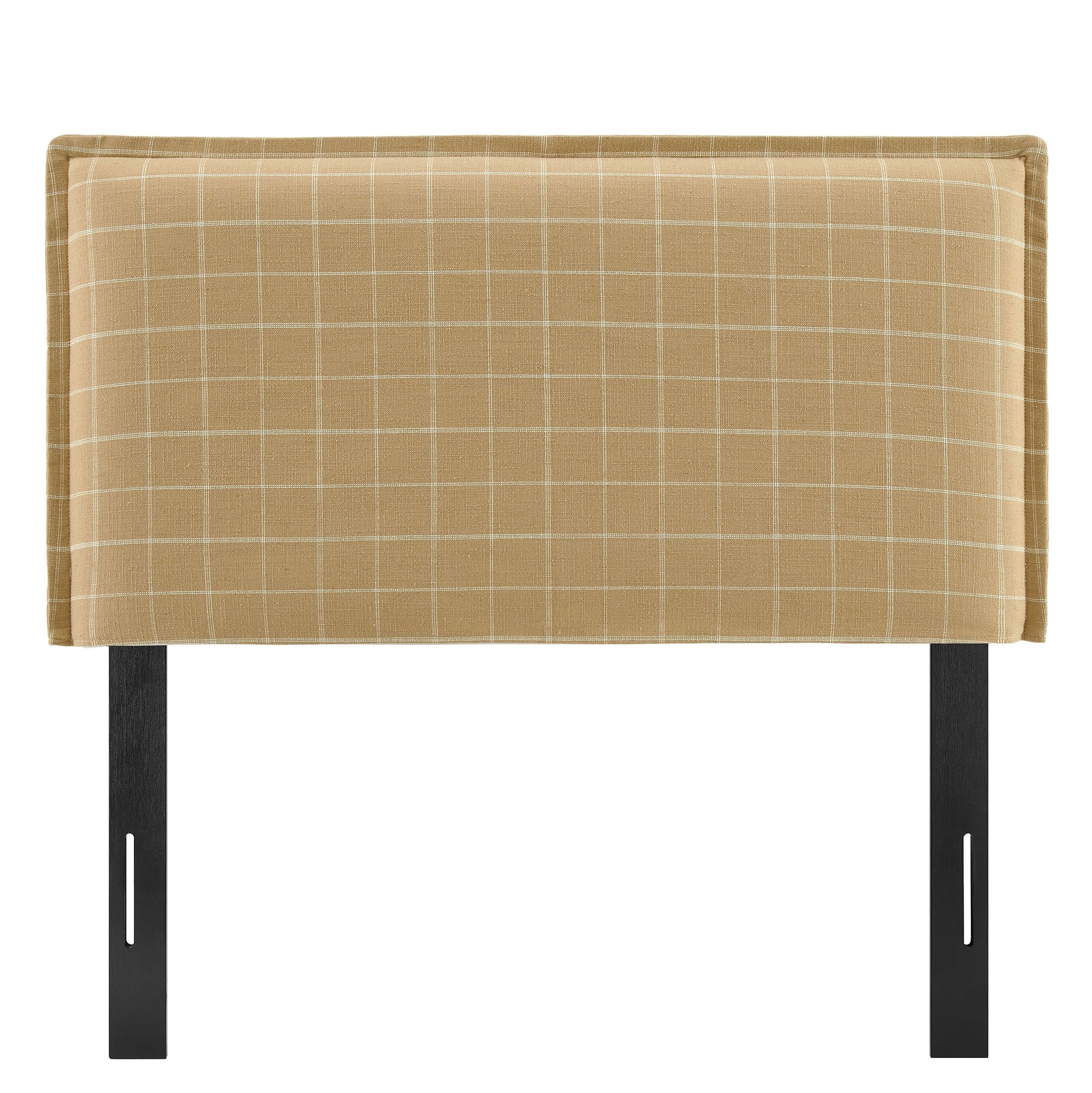 Camille Checkered Linen Blend Headboard