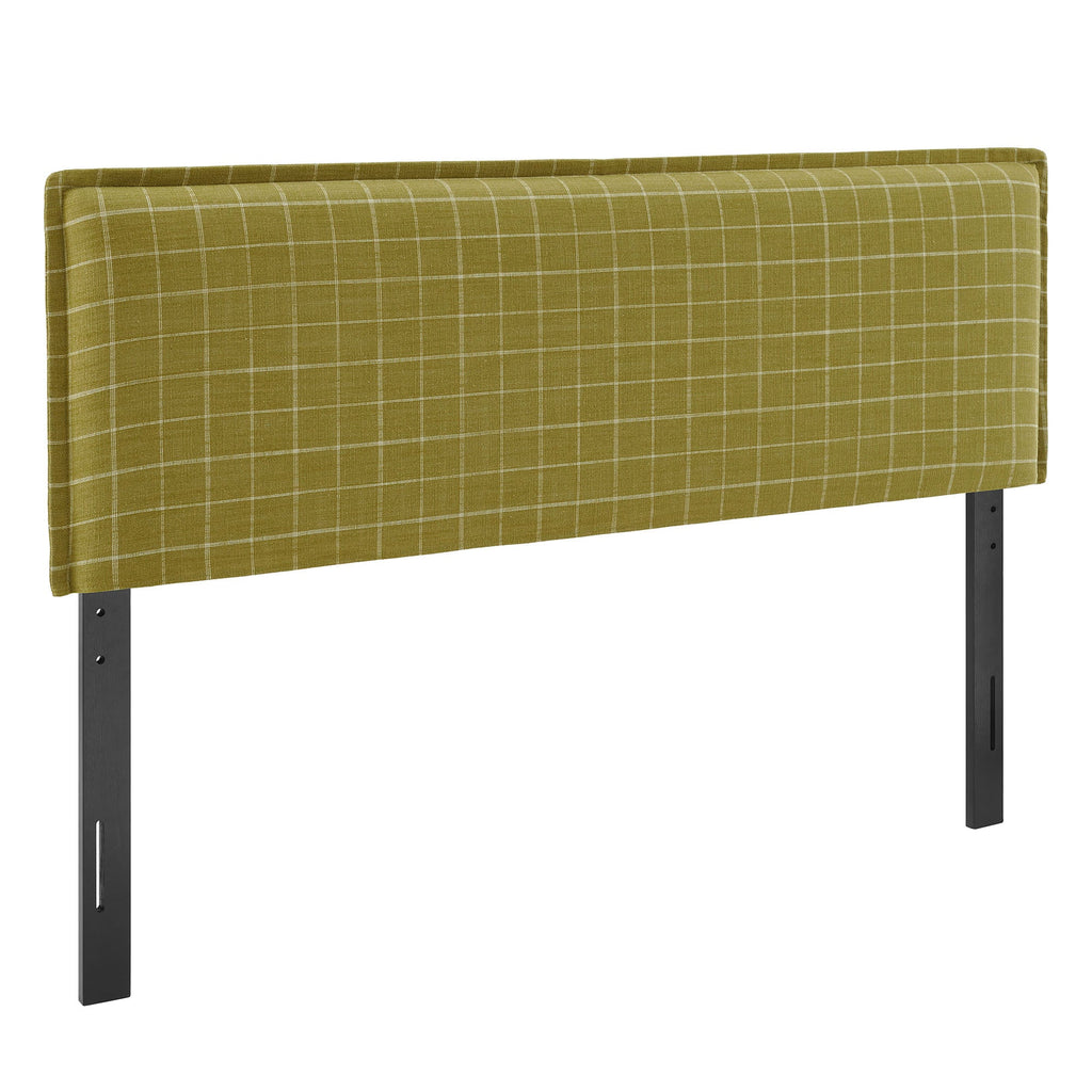 Camille Checkered Linen Blend Headboard