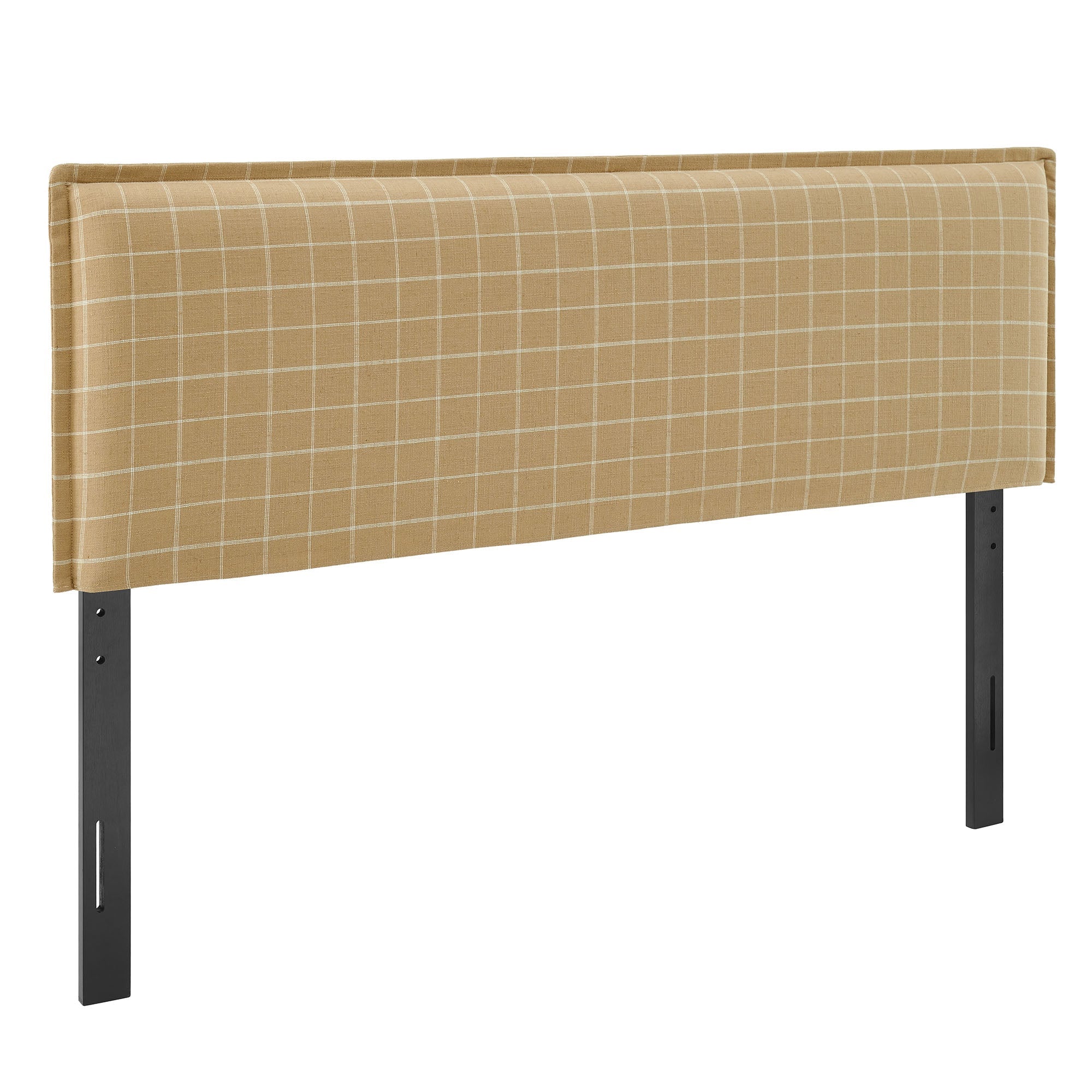 Camille Checkered Linen Blend Headboard