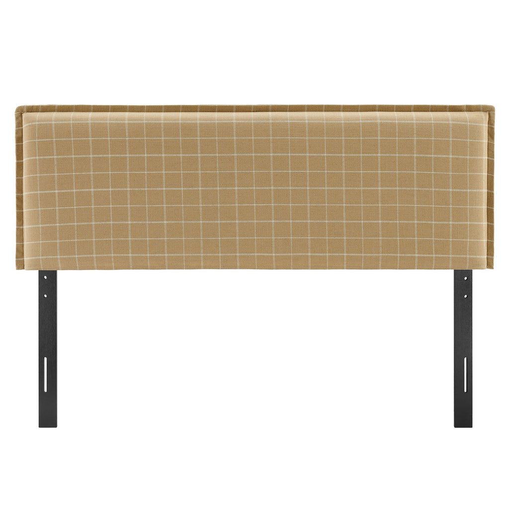 Camille Checkered Linen Blend Headboard