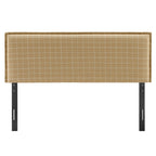 Camille Checkered Linen Blend Headboard