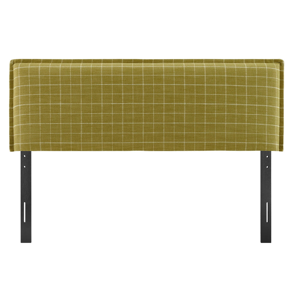 Camille Checkered Linen Blend Headboard