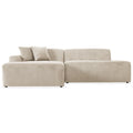 Mar Sectional Green Corduroy Sofa (Left Facing)