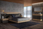 ESF Furniture - Maya 3 Piece King Bedroom Set in Oak - MAYA-K-3SET-OAK