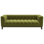 Melissa Mid-Century Cognac Vegan Leather Modern Sofa