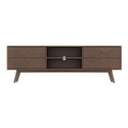 Caroline Mid-Century Modern Style Walnut TV Stand Up To 72"