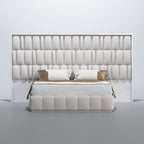 ESF FURNITURE - Orion 3 Piece King Size Bedroom Set in White with Light - ORIONKS-3SET