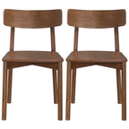 Pierre Solid Wood Dining Chair in Walnut Finish (Set Of 2)
