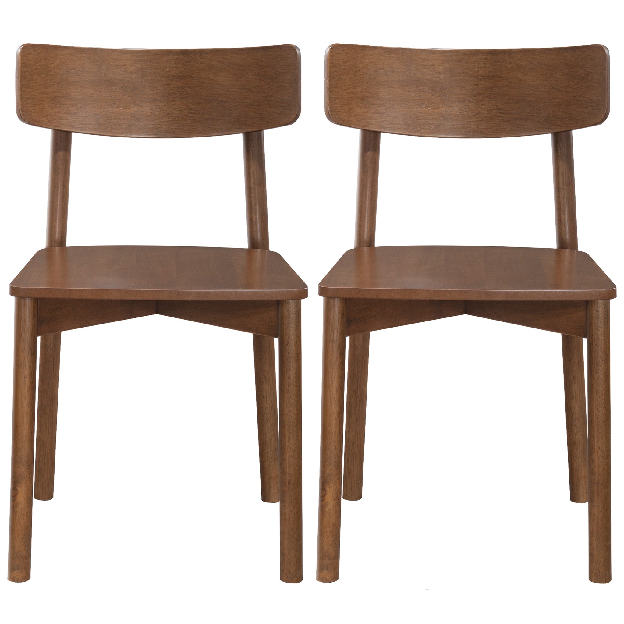 Pierre Solid Wood Dining Chair in Walnut Finish (Set Of 2)