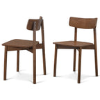 Pierre Solid Wood Dining Chair in Walnut Finish (Set Of 2)
