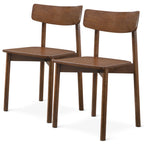 Pierre Solid Wood Dining Chair in Walnut Finish (Set Of 2)