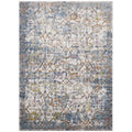 Minu Distressed Floral Lattice Area Rug