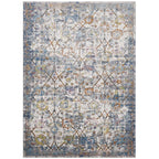 Minu Distressed Floral Lattice Area Rug