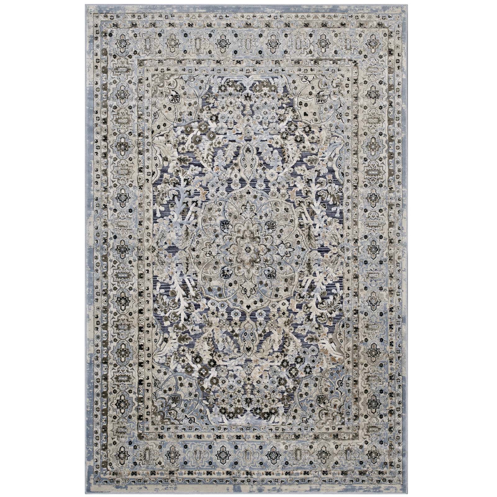 Elqenna Ornate Vintage Floral Turkish Area Rug