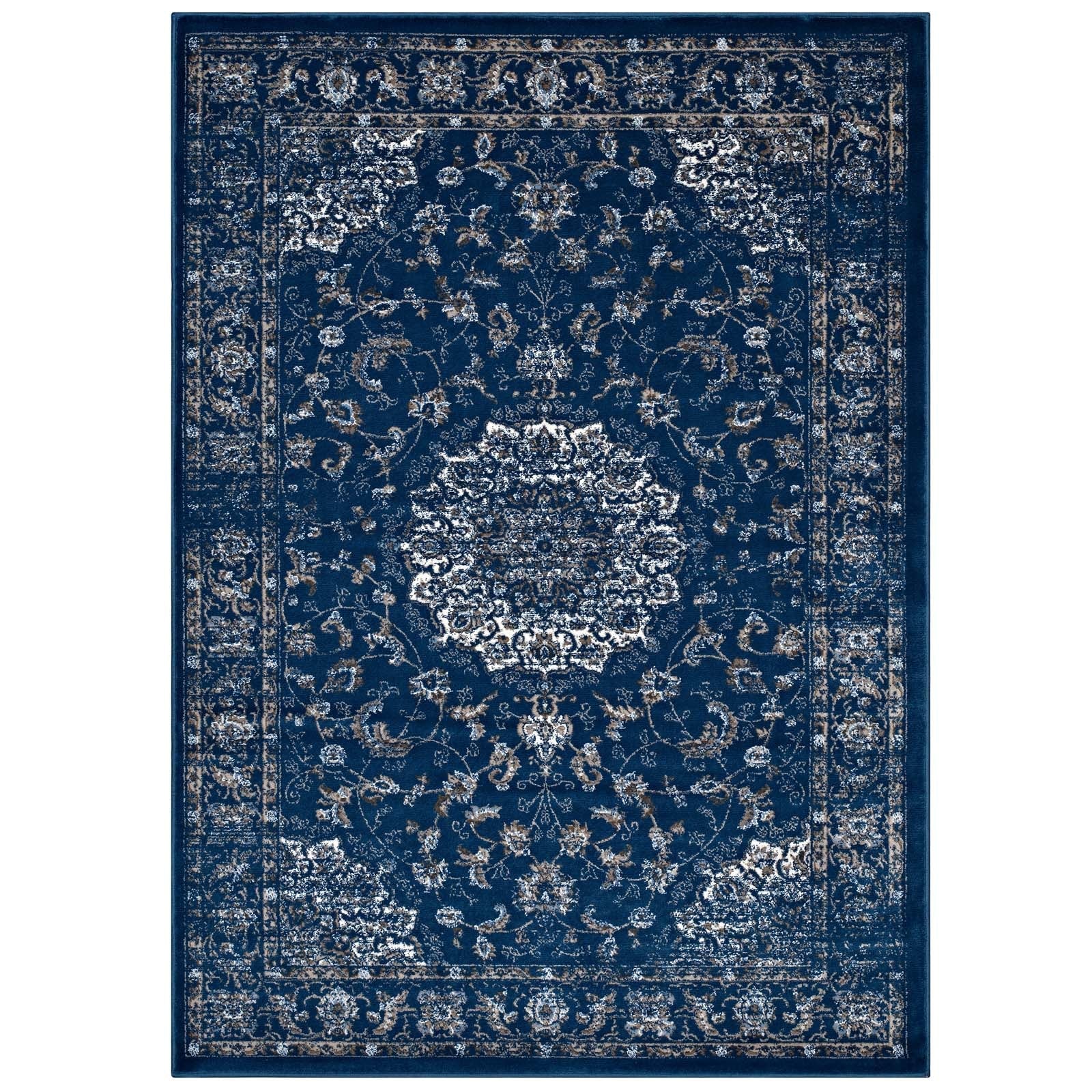 Lilja Distressed Vintage Medallion Area Rug