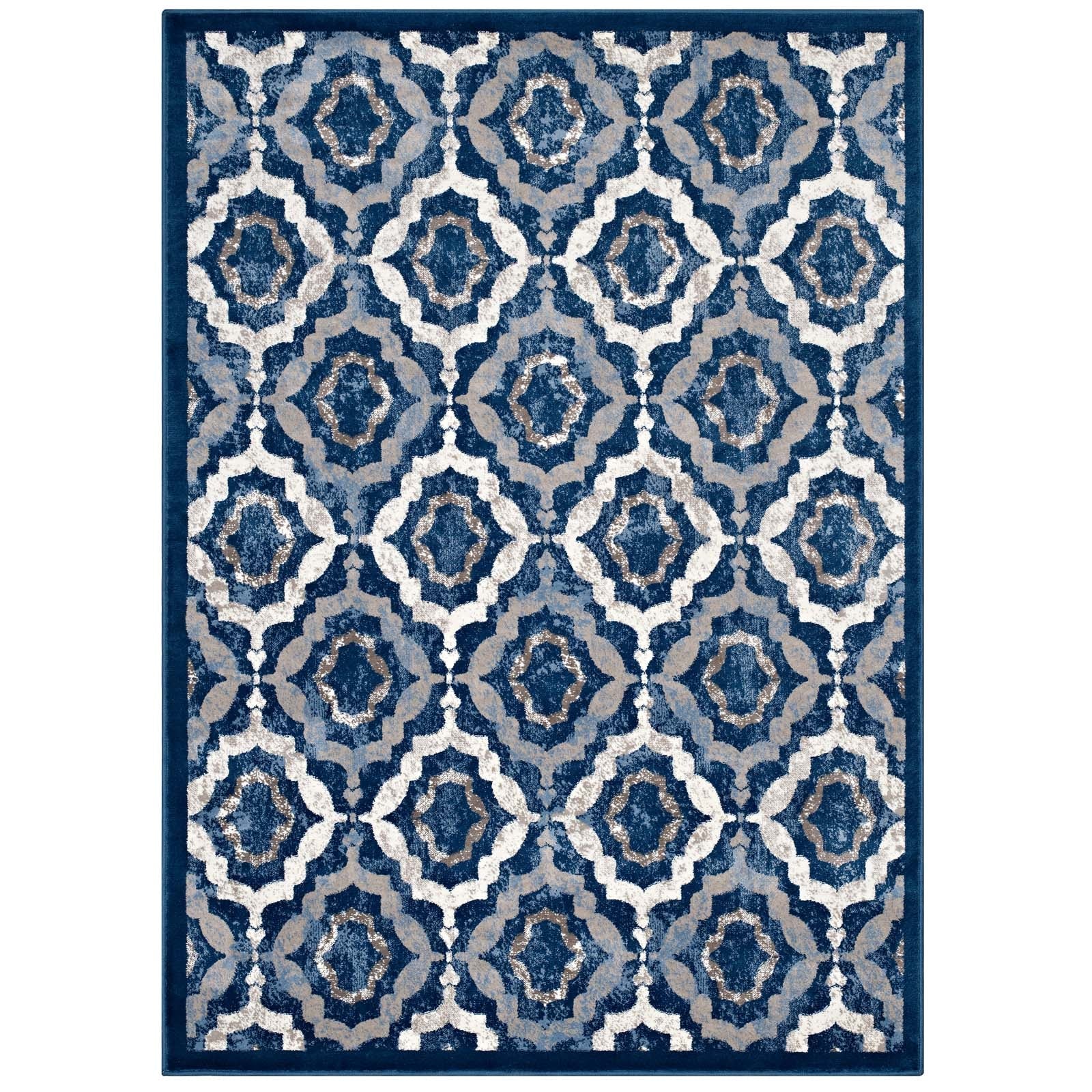 Kalinda Rustic Vintage Moroccan Trellis Area Rug - R-1128B-58