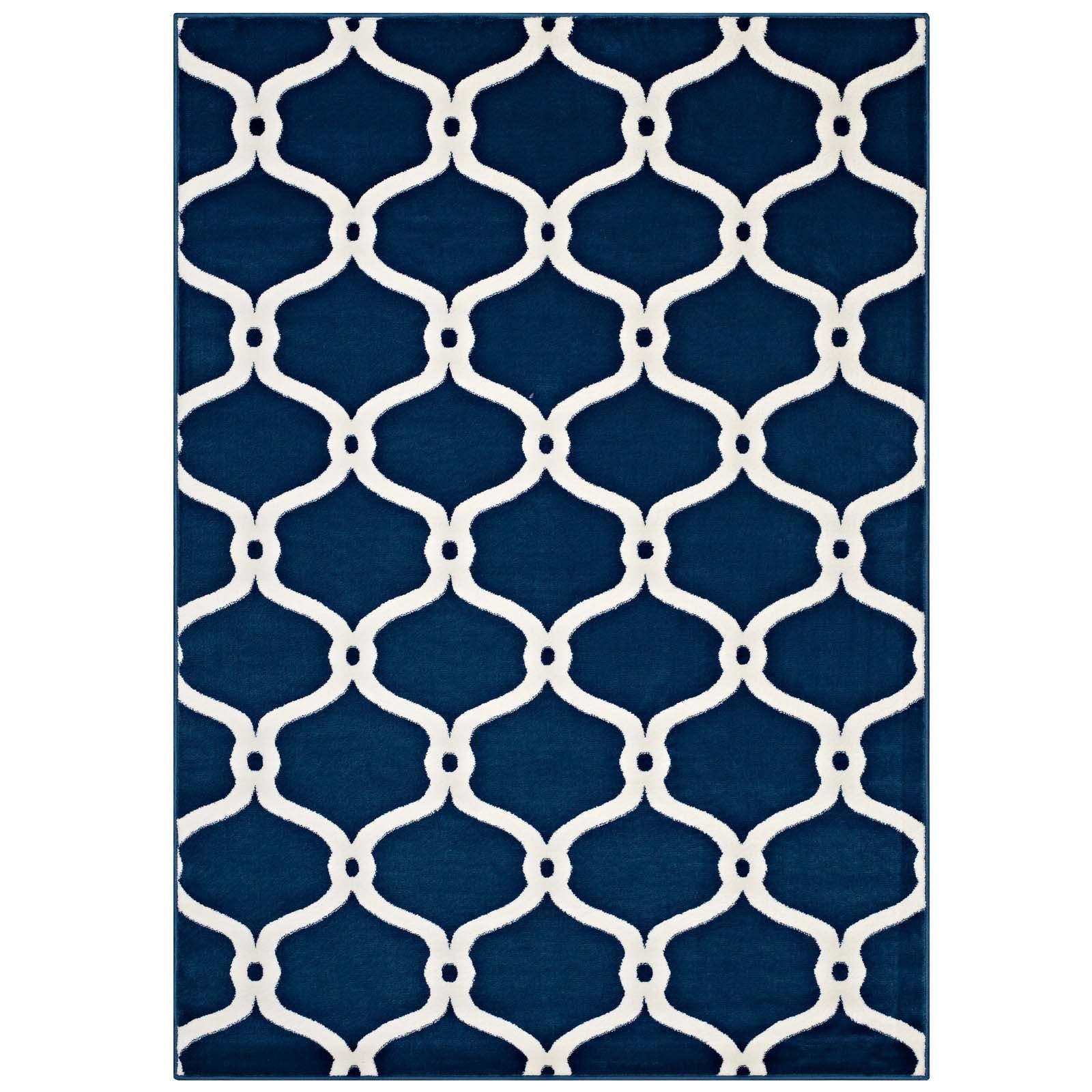 Beltara Chain Link Transitional Trellis Area Rug