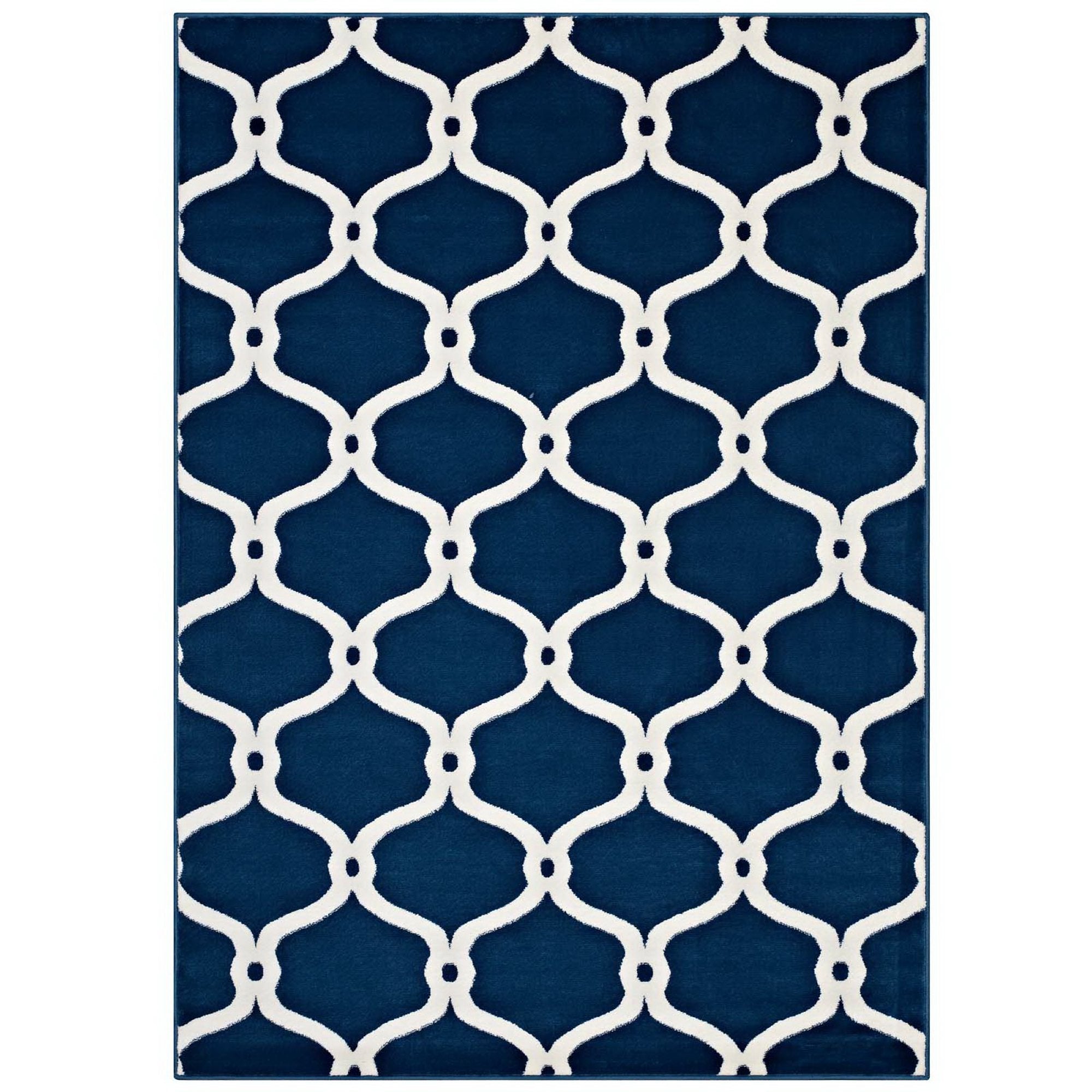 Beltara Chain Link Transitional Trellis Area Rug