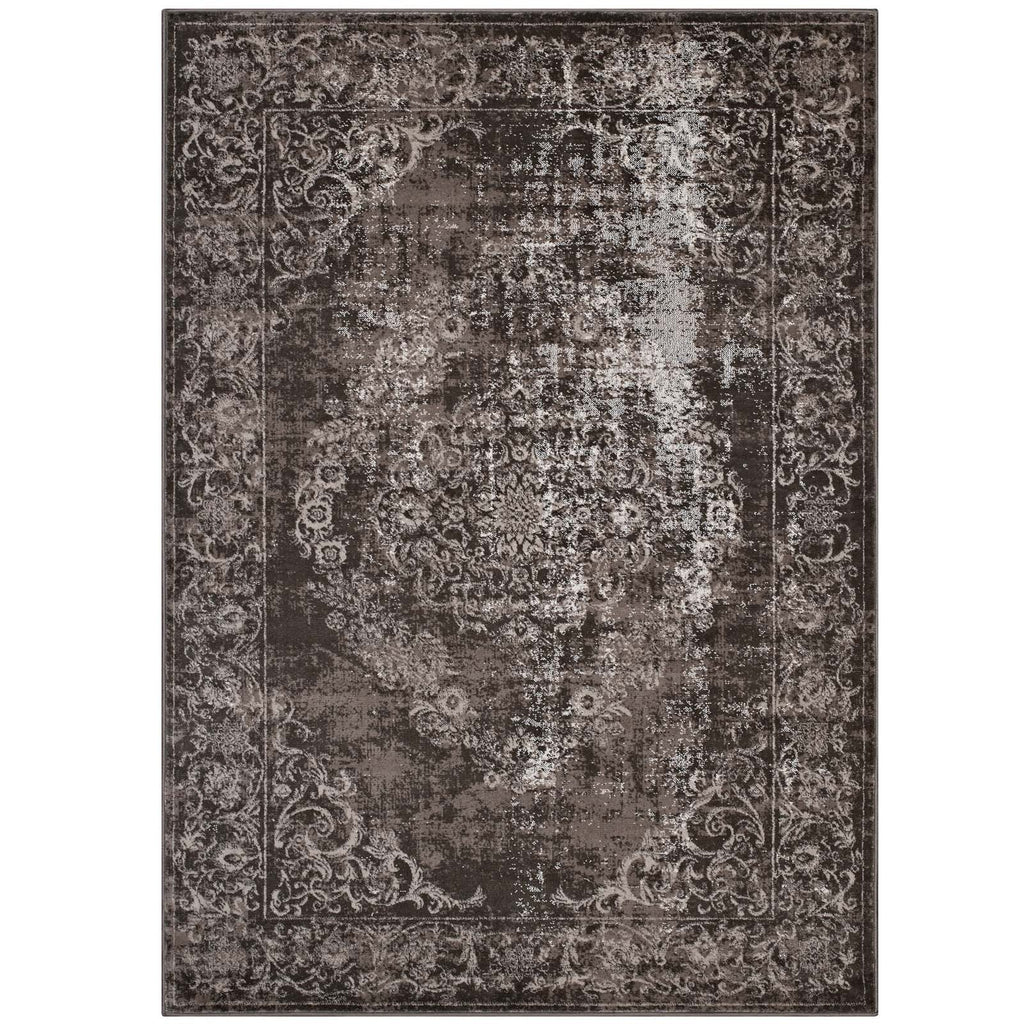 Gamela Rustic Vintage Ornate Floral Medallion Area Rug