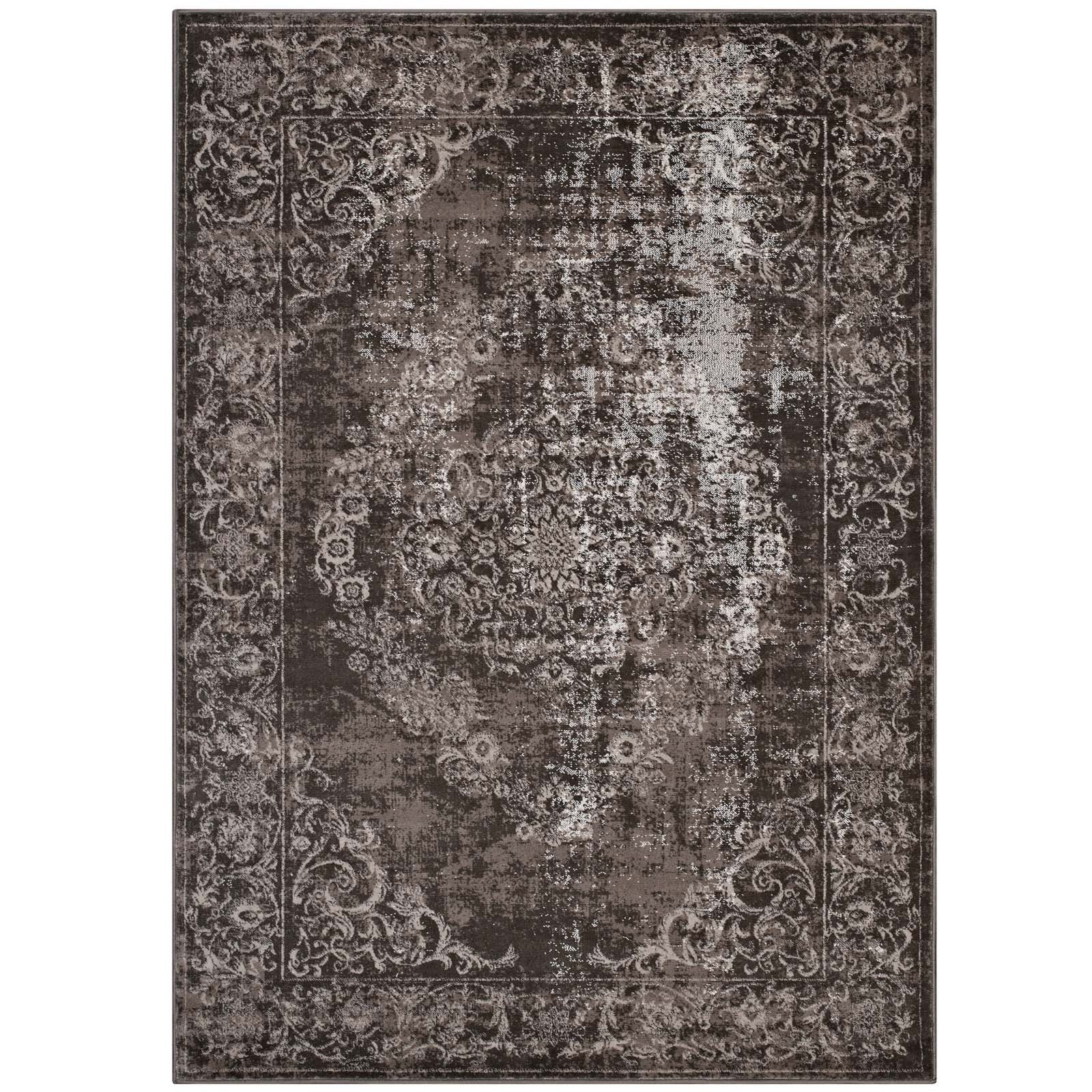 Gamela Rustic Vintage Ornate Floral Medallion Area Rug - R-1132A-810