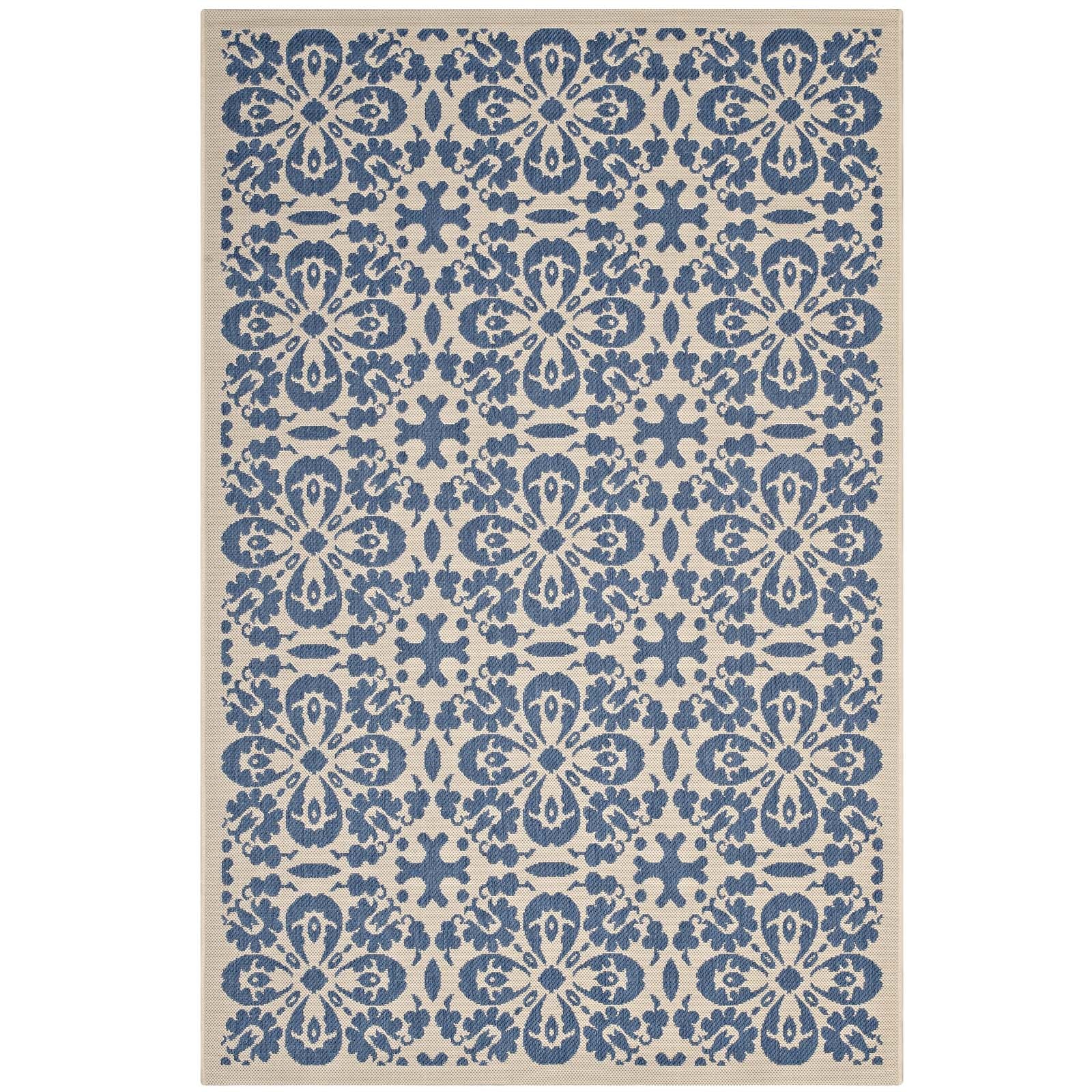 Ariana Vintage Floral Trellis Indoor and Outdoor Area Rug - R-1142C-58
