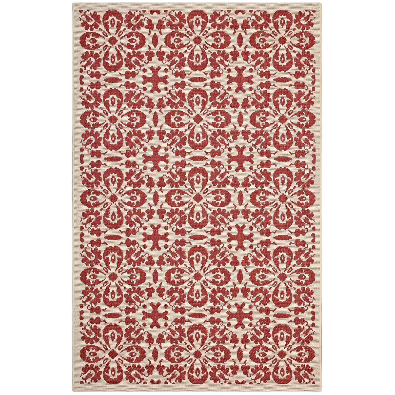 Ariana Vintage Floral Trellis Indoor and Outdoor Area Rug - R-1142D-58
