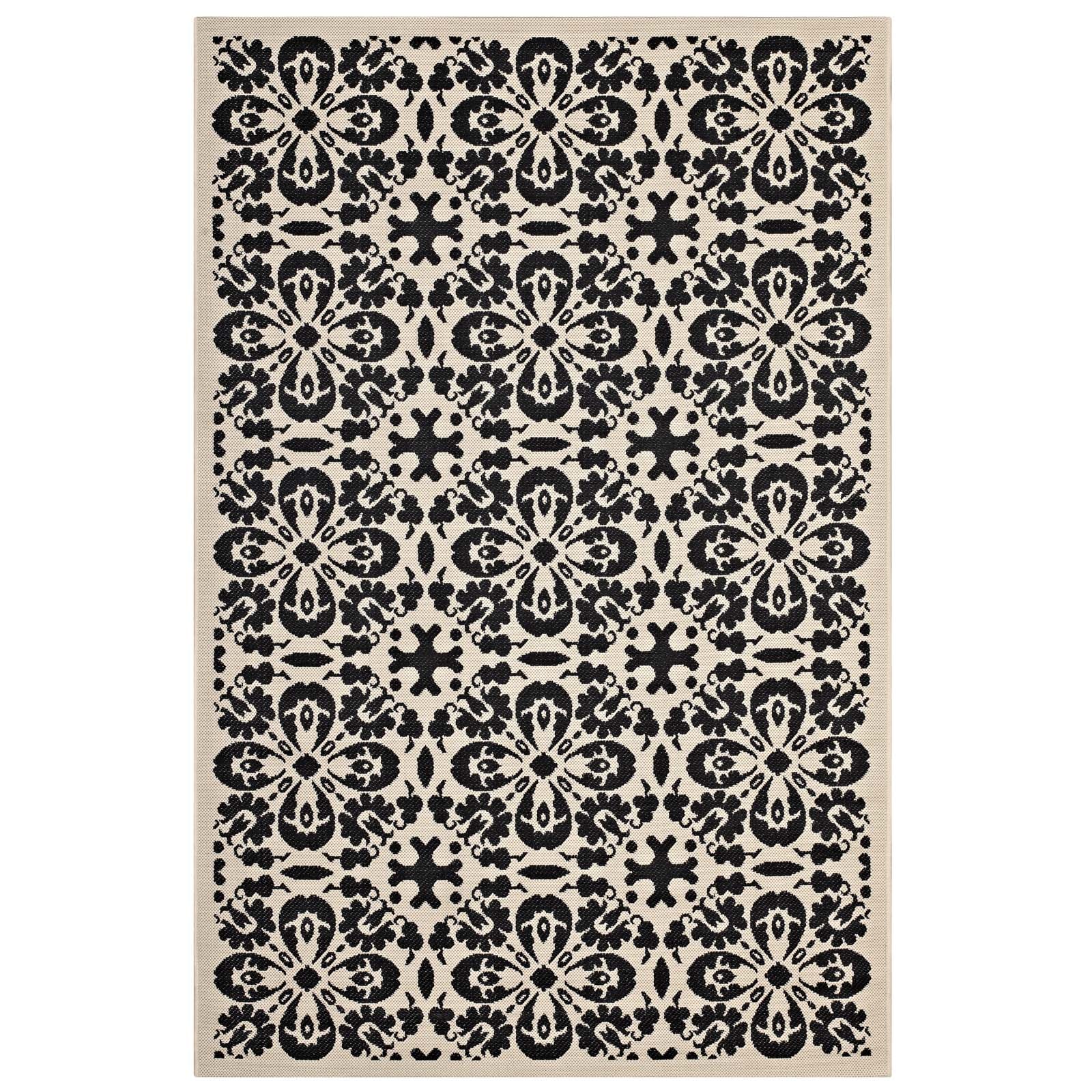 Ariana Vintage Floral Trellis Indoor and Outdoor Area Rug - R-1142E-58