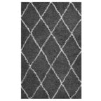 Toryn Diamond Lattice Shag Area Rug