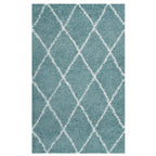 Toryn Diamond Lattice Shag Area Rug