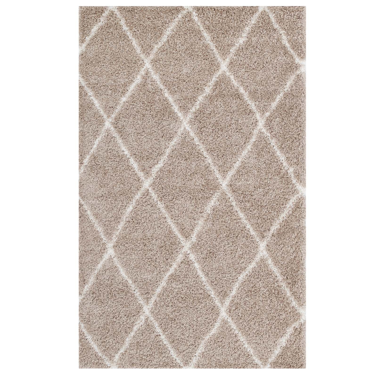 Toryn Diamond Lattice Shag Area Rug - R-1144F-58