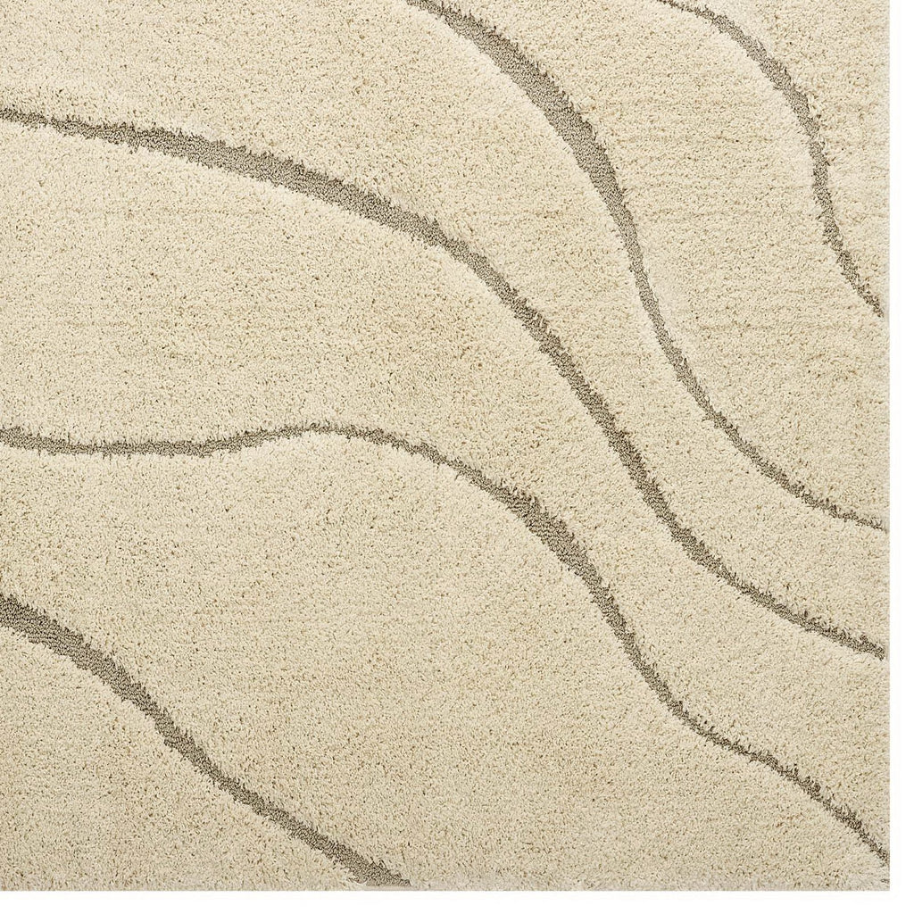 Jubilant Abound Abstract Swirl Shag Area Rug