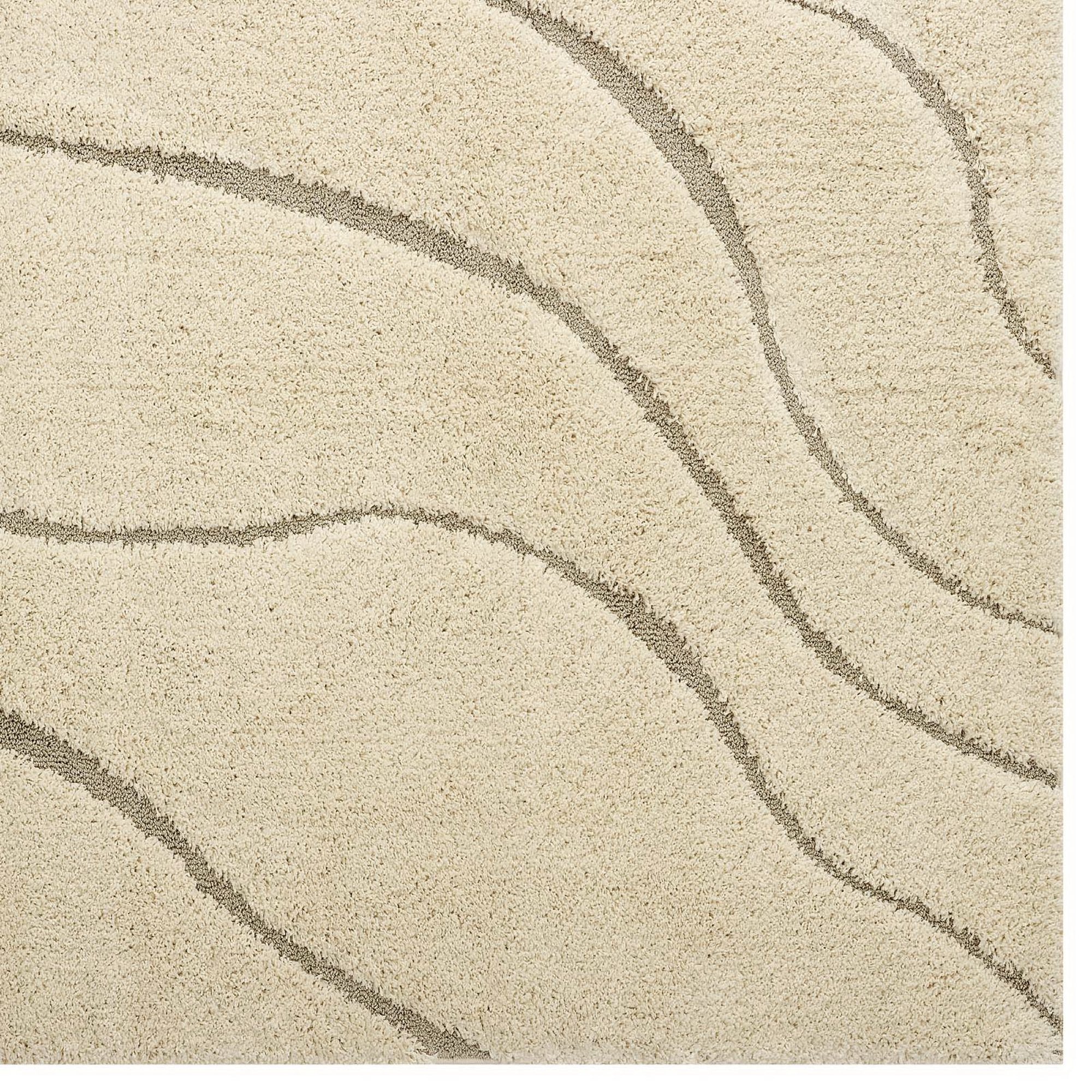 Jubilant Abound Abstract Swirl Shag Area Rug