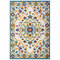 Reflect Freesia Distressed Floral Vintage Medallion Indoor and Outdoor Area Rug