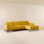 Ella L-Shaped Dark Yellow Linen Left Sectional Couch