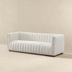 April Mid Century Modern Luxury Tight Back Beige Boucle Couch