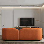 Donna Japandi Style Burnt Orange Boucle Sofa