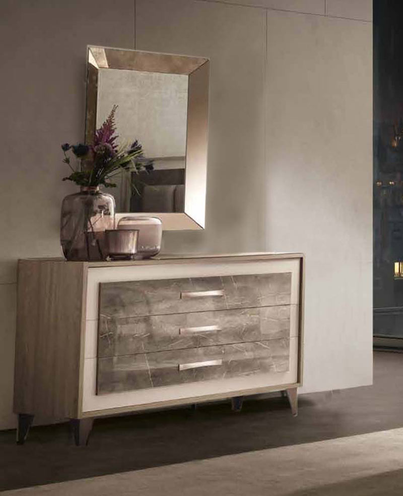 ESF Furniture - ArredoAmbra 6 Piece Queen Bedroom Set in Bronze - ARREDOAMBRAQS-6SET
