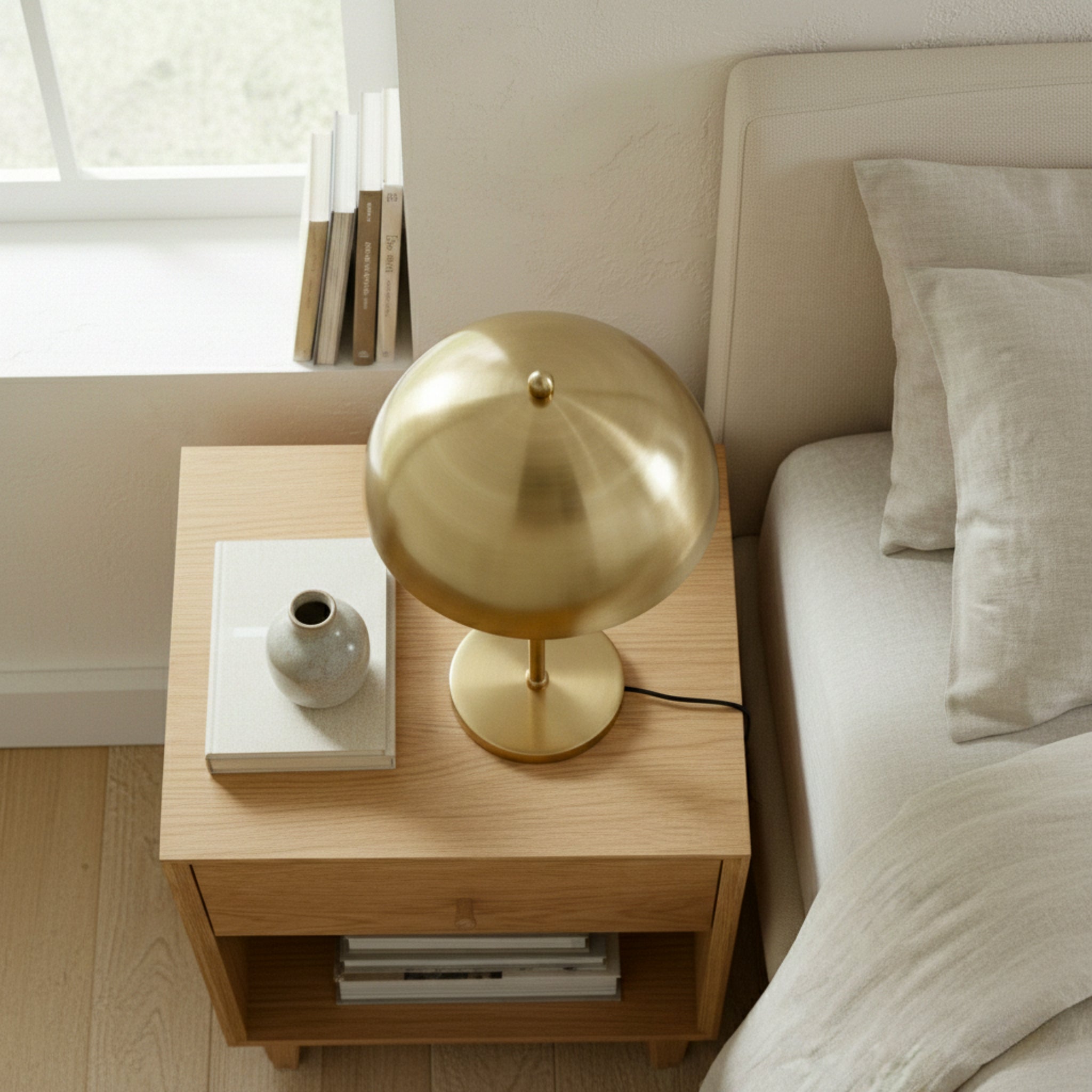Tundra Table Lamp - Gold outer - White inner