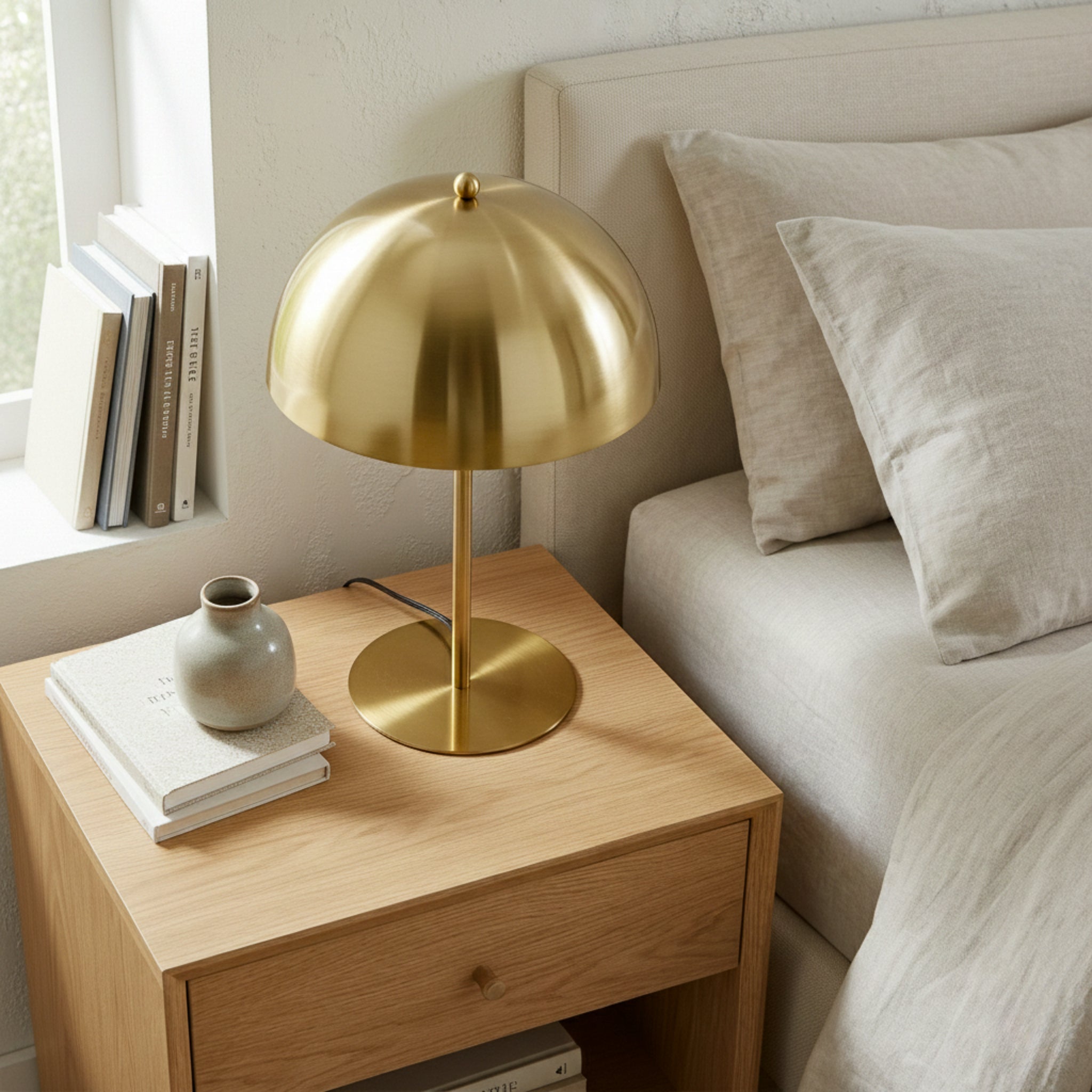Tundra Table Lamp - Gold outer - White inner