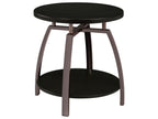 Dacre Round Engineered Wood Top Coffee Table Dark Charcoal