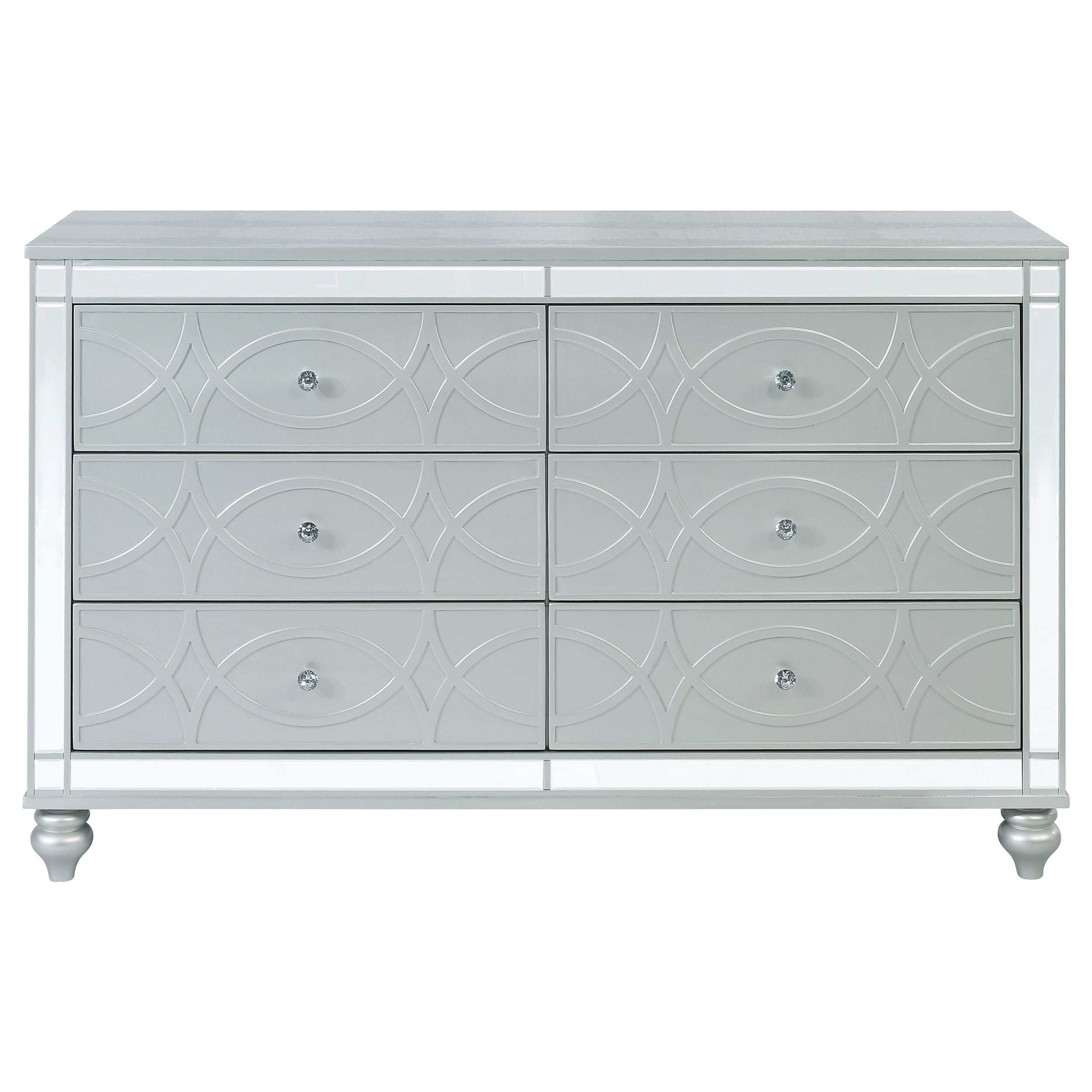 Gunnison 4-piece Eastern King Bedroom Set Silver Metallic