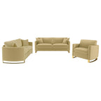 Corliss 2-piece Velvet Upholstered Sofa Set Camel