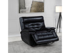 Hewitt Leather Upholstered Dual Power Recliner Chair Black